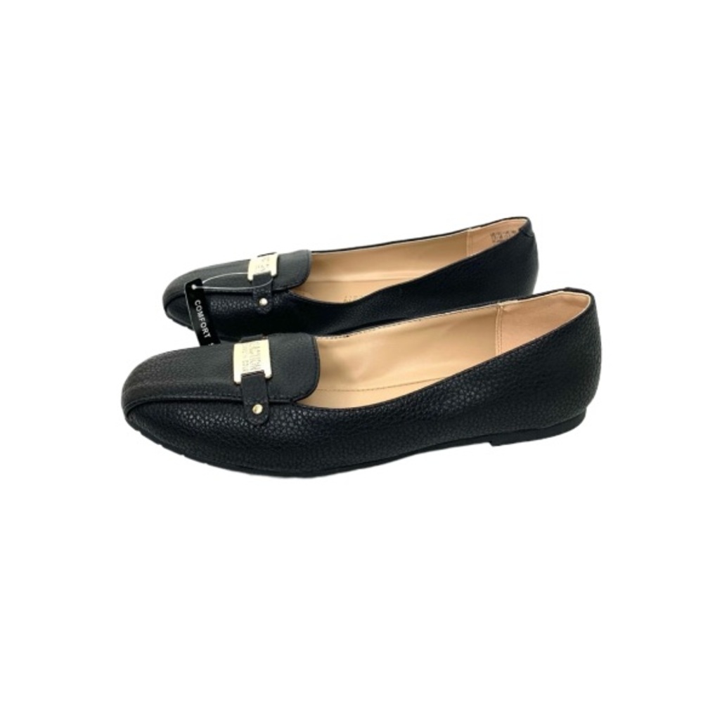 Kenneth Cole Flash Time Black Faux Pebbled Leather Comfort Loafers New Nwt